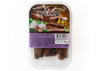 Рыцарское мясо курица: Сурские гренки Чеснок с зеленью (100 гр)