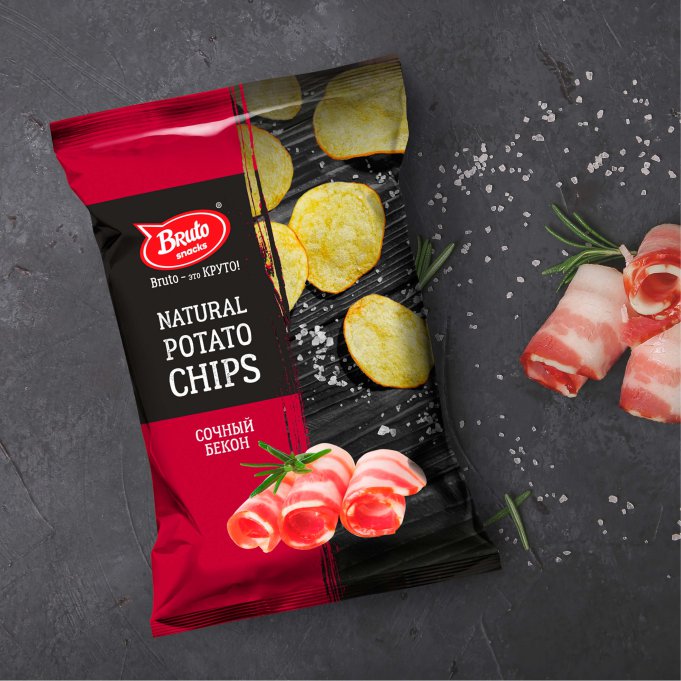 Картофель «Бруто» со вкусом бекона 130 гр. в Клину