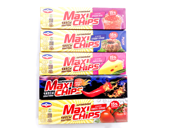 Чипсы "Maxi chips" ассорти 100 гр. в Клину