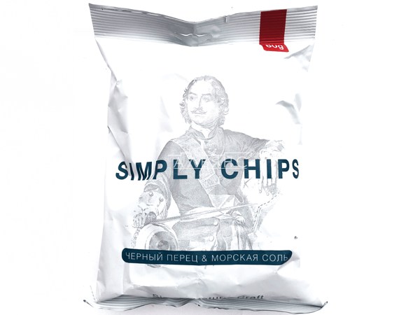 Картофельные чипсы "Simple chips" Морская соль и черный перец 80 гр. в Клину